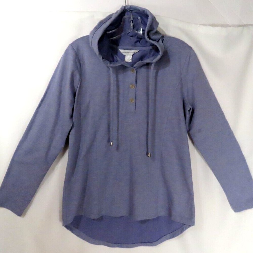 Christopher & Banks Blue Hoodie Size S Relaxed Restyled Leisure NEW NWT 49.95